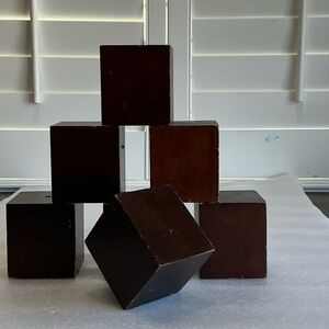 Mango Wood Display Stand Cubes 7 Pcs. Wholesale Lot NOS